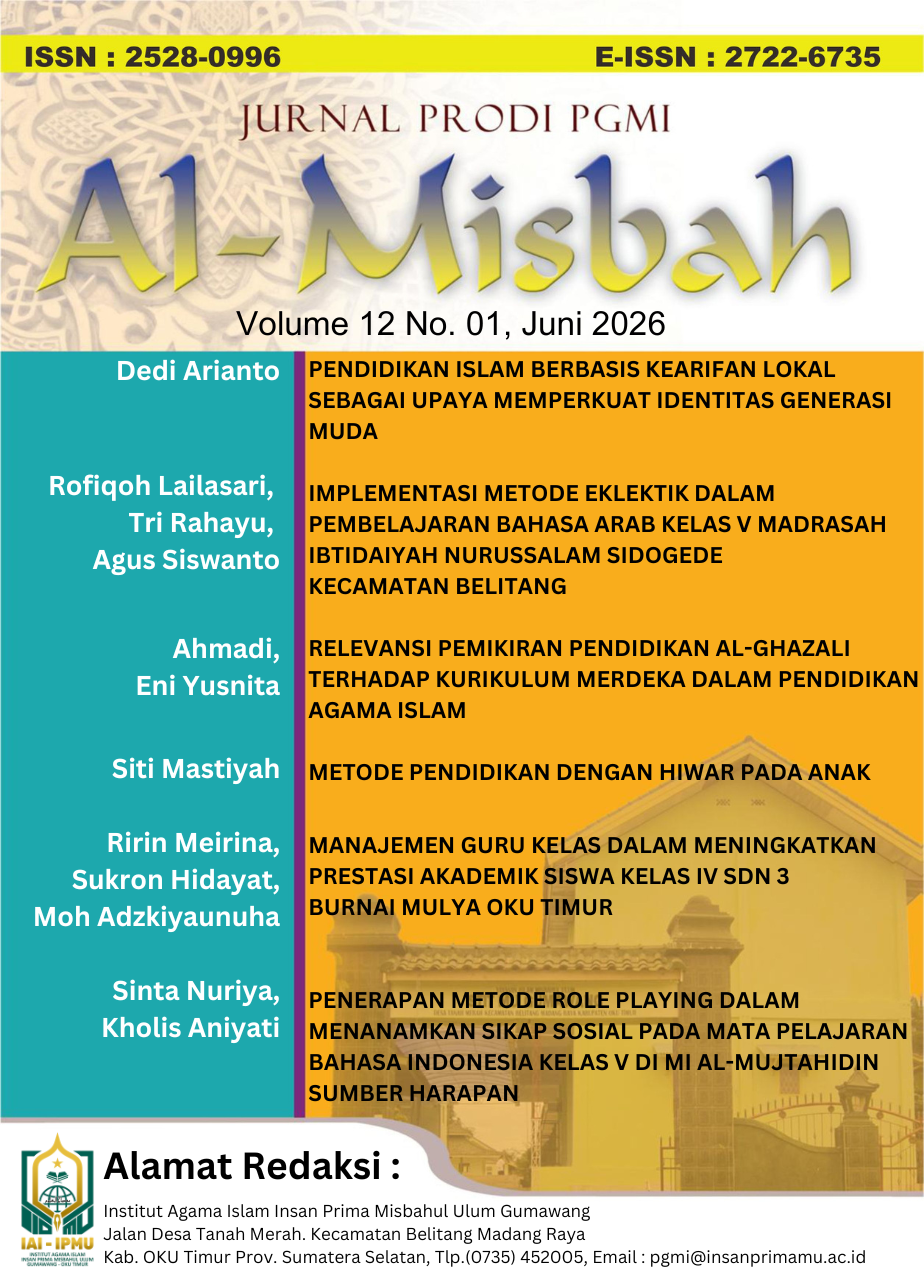 					View Vol. 12 No. 01 (2026): Juni : Al-Misbah
				